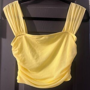 Yellow cropped top